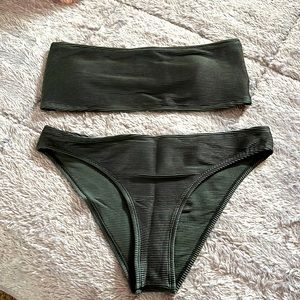 Army Green Bandeau Bikini